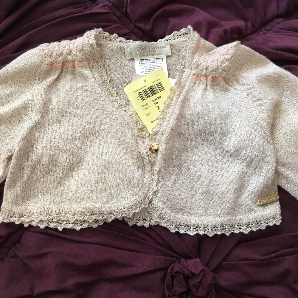 { Pili Carrera } Gold Embroidered Sweater